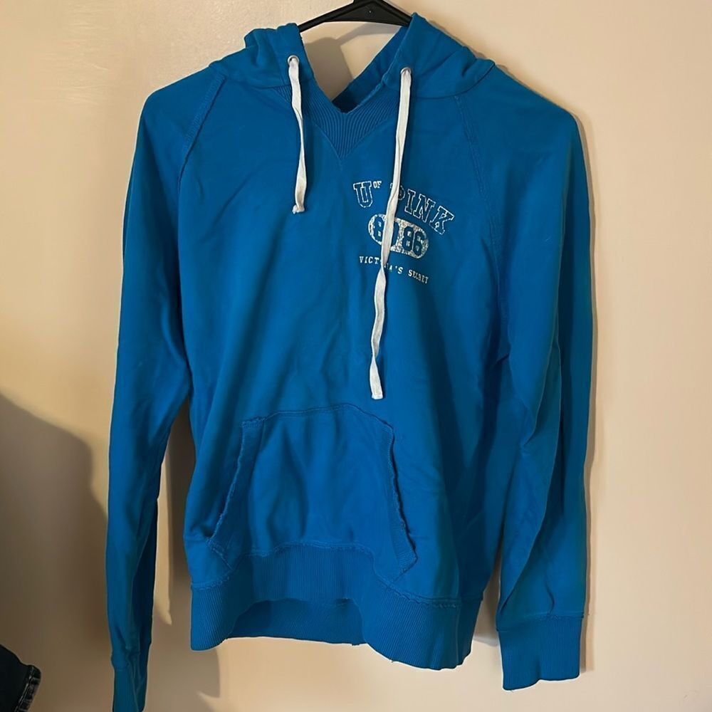 PINK phi beta pink blue hoodie size L